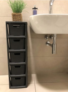 КНИЖНЫЙ ШКАФ, СУНДУК, ПОЛКА ДЛЯ ШКАФА, СТОЙКА С 5 КОРЗИНАМИ ИЗ РОТАГА КОРЗИНЫ ДЛЯ ВАННОЙ КОМНАТЫ BRANQ