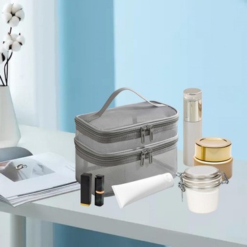 Dwuwarstwowa kosmetyczka Przenośne małe torby na ramię Łazienka Kosmetyczna