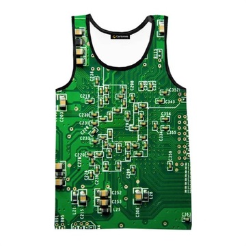 Koszulka bez rękawów Fashion Electronic Chip