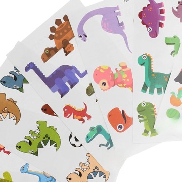 TYMCZASOWE TATUAŻE DLA DZIEWCZYNEK NAKLEJKA DINOZAUR DZIECKO