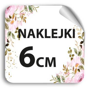 NAKLEJKI, ETYKIETY Z logo Firmy Wlepki 6cm 100szt