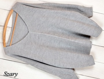 СВОБОДНЫЙ ЖЕНСКИЙ СВИТЕР OVERSIZE, цвет, V-образный вырез 406