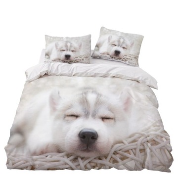 ZESTAW POŚCIELI CUTE PET DOG POSZWA NA KOŁDRĘ
