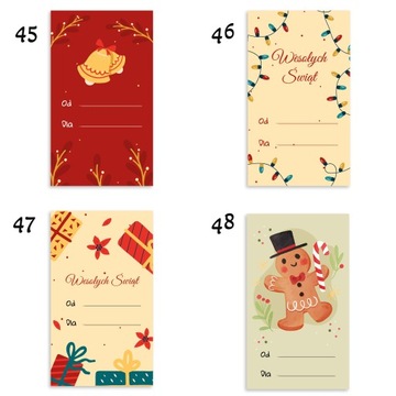 Бирки для рождественских подарков НАБОР из 10 ШТ.