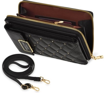 Мини-женская сумка-клатч, чехол для телефона, черная сумка-мессенджер