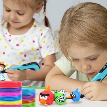 НАБОР 3D РУЧКИ ДЛЯ ДЕТЕЙ GIGA ПРИНТЕР + КАРТРИДЖИ 200 М 40х5 м