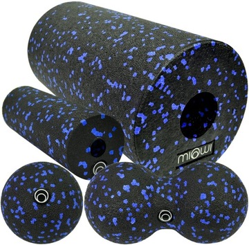 НАБОР РОЛИКОВ МАССАЖНЫЙ РОЛИК + ДВОЙНОЙ ШАР MIOWI BALL 4 EL BLUE