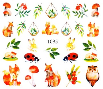 Naklejki wodne na paznokcie JESIENNE - 1095