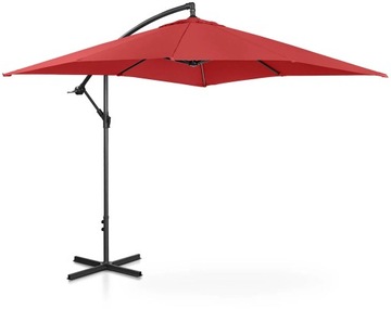 Parasol ogrodowy na wysięgniku kwadratowy 250 x 250 cm bordowy