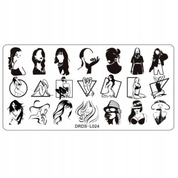 Пластина для штампа для ногтей DRDS-L024