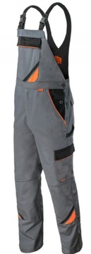 Spodnie robocze ogrodniczki monterskie wzmacniane siwe Professional grey114