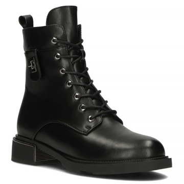 Workery botki damskie buty Filippo czarne r.39