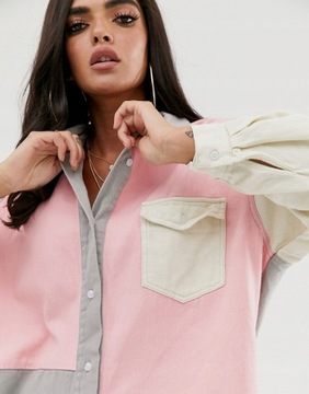 MISSGUIDED OVERSIZOWA KURTKA JEANSOWA XXL