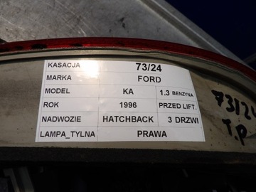 FORD KA I SVĚTLO ZADNÍ PRAVÁ