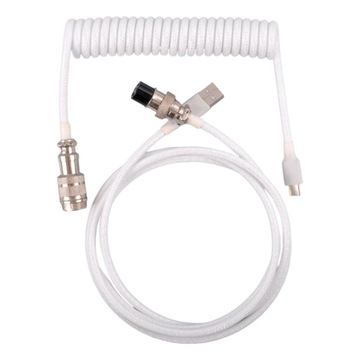 Kabel USB typu C, kabel spiralny do ładowania, port typu C, rozdzielona li
