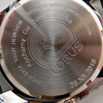 Sportowy zegarek meski Lorus Chrono RT391JX9 WR100M datownik +Box + GRAWER