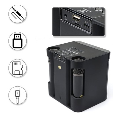 przenośny głośnik 5.0 z 2 mikrofonami bezprzewodowymi głośnik Bluetooth