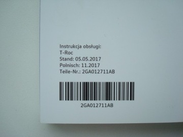 VW T-Roc 2017-2021 инструкция по эксплуатации PL VW T Roc Colorful original `2017