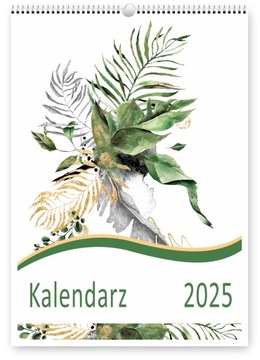 Kalendarz A3 13 stron Monstera akwarele