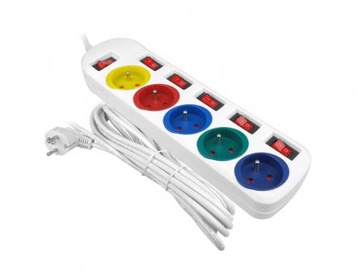 Ленточный удлинитель 5 м, розетки 5 шт.