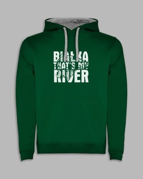 BLUZA Z KAPTUREM - BIAŁKA Ciemnozielony XXL