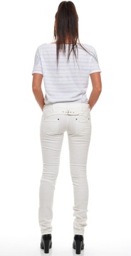 WRANGLER spodnie LOW skinny white MOLLY W25 L32