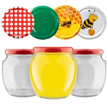 50x Słoik Amfora 520ml DŻEM PRZETWORY+ WIECZKO
