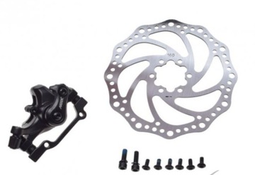 TARCZA HAMULCA ROWEROWEGO TYŁ + ZACISK