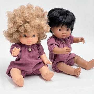 Miniland 38 Paola Reina 34 Одежда для куклы Minikane, черничный комбинезон