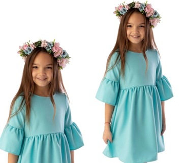 Sukienka wizytowa boho mięta Lily Grey 116