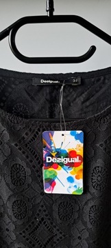 Desigual sukienka koktajlowa klasyczna przed kolano rozmiar XS