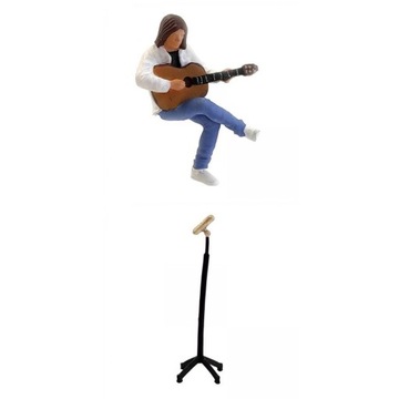 2 szt. 1/64 rysunek śpiewaj scenę gry na gitarze lalki