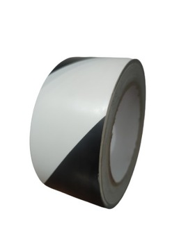 ПРЕДУПРЕЖДАЮЩАЯ ЛЕНТА 50 мм/33 м белая синяя СИЛЬНАЯ МАРКИРОВКА САМОКЛЕЯЩАЯСЯ