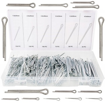ZESTAW ZAWLECZEK PROSTYCH ROZGINANYCH ZAWLECZKI PROSTE PRZETYCZKI 555szt.