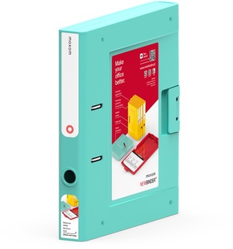 MOXOM - Segregator plastikowy A4 - NewBinder - 50 mm - turkusowy