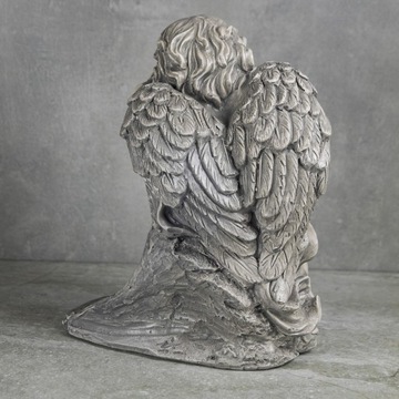 СЕРАЯ ГИПСОВАЯ ФИГУРКА Гробница СОЛНЕЧНАЯ СВЕТОДИОДНАЯ ЛАМПА