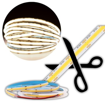 COB СВЕТОДИОДНАЯ ЛЕНТА 480/м 4000K Нейтраль 24В DC 11Вт/м 1м СУПЕР ПРОЧНЫЙ НЕОН 8ММ