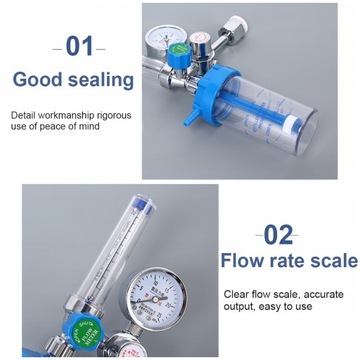 Кислородный ингалятор Редуктор давления Регулятор