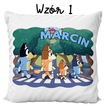 PODUSZKA 40X40 BLUEY + IMIĘ RÓŻNE WZORY