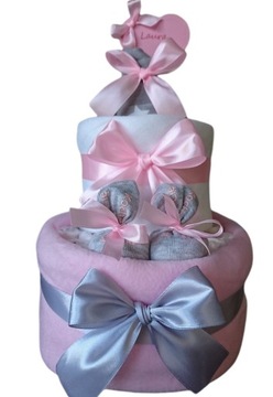 PREZENT Z PIELUCH CHRZEST ROCZEK TORT Z PAMPERS 3