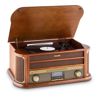 Auna 10029995 Gramofon DAB+ USB nagrywanie
