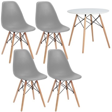 Stół z krzesłami Stół + 4 Krzesła skandynawskie
