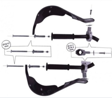 ЗАЩИТА РУК В КОМПЛЕКТЕ КРОСС ЭНДУРО ПИТБАЙК КВАДРОЦИКЛ ATV