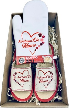 Gotowy Prezent Box Zestaw Dla Mamy3w1Kapcie Rękawica Upominek Na Dzień Mamy