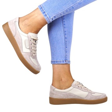 PÓŁBUTY SKÓRA BUTY DAMSKIE SPORTY TRAMPKI SNEAKERSY SKÓRZANE WYGODNE ZOBACZ