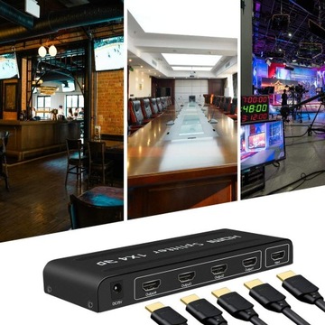 Аудиоизображение HDMI SPLITTER 1x4 3D HDCP 1.4 4Kx2K 2160p