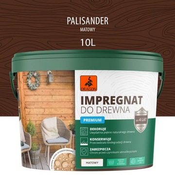 Impregnat akrylowy do drewna PREM. 10L PALISANDER