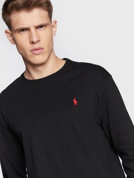 polo ralph lauren longsleeve koszulka męska z długim rękawem czarna