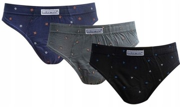 Slipy Majtki Męskie Cotton World kolory Bawełna 100% komplet szt.3 rozm.L