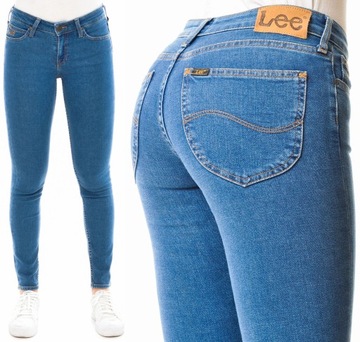 LEE spodnie SKINNY blue REGULAR jeans SCARLETT _ W30 L29